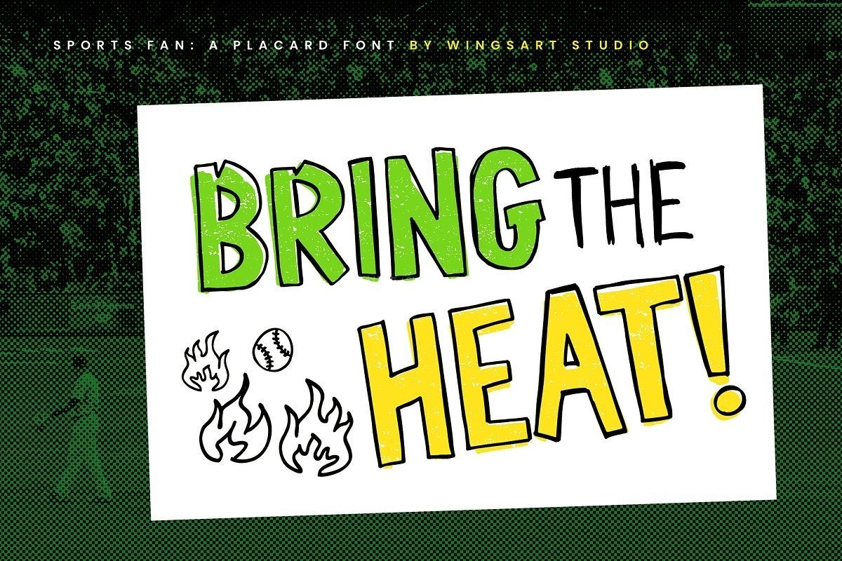 Sports Fan 手写标语英文字体